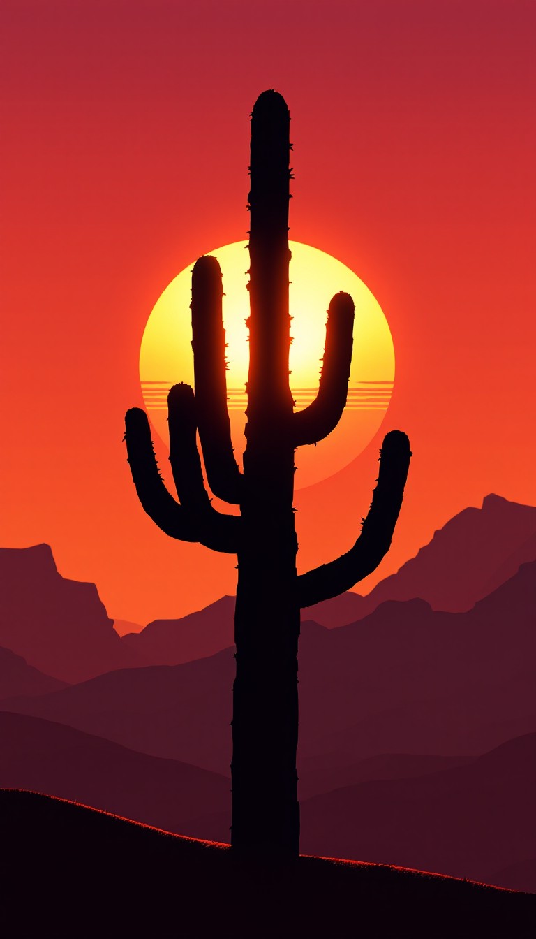 Free Desert Sunset Silhouette Image - Desert, Cactus, Sunset | Download ...
