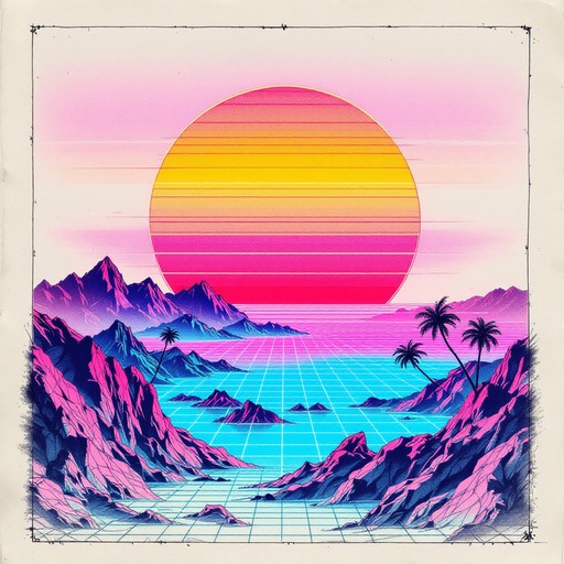Sunset Image Neon Free Neon Sunset Dreams Image - Synthwave, Neon, Sunset | Download at ...