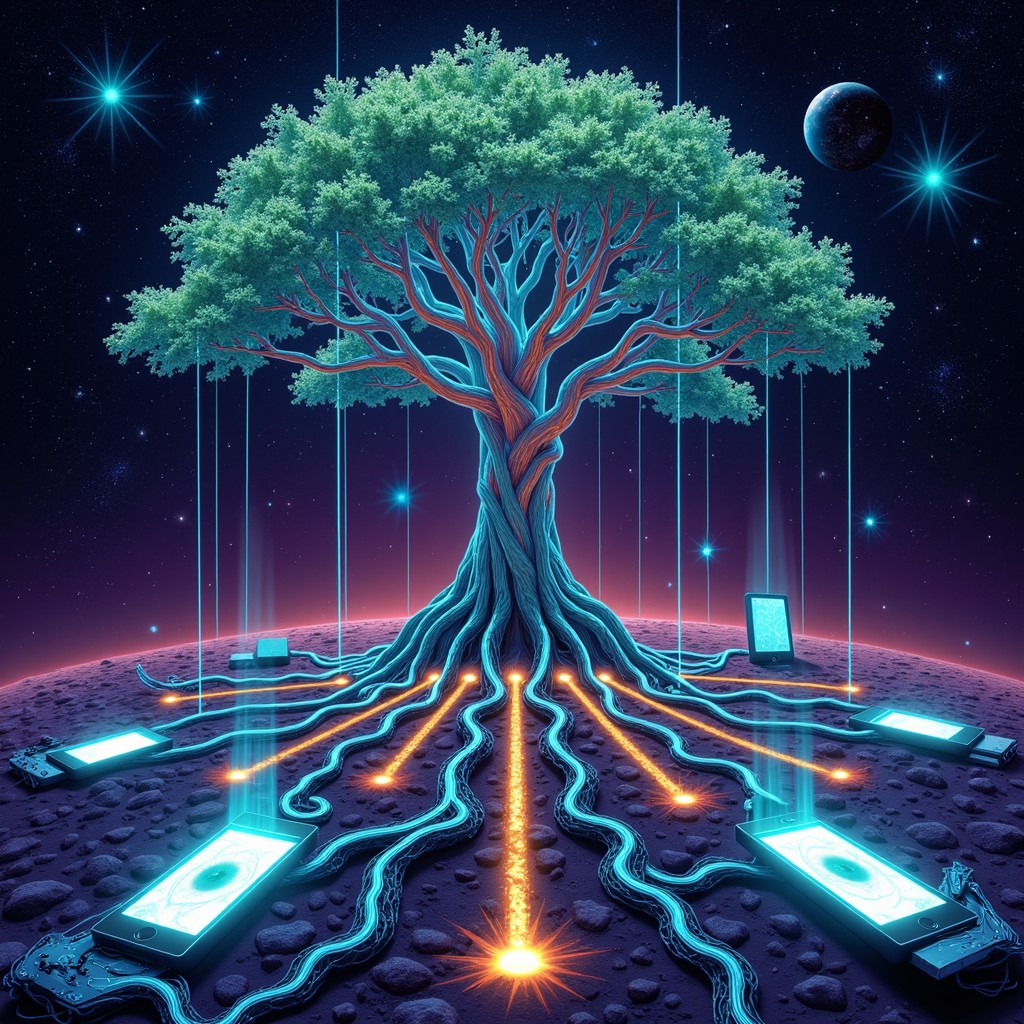 Free Connected Knowledge Tree Image - Tree, Cosmic, Digital | Download ...