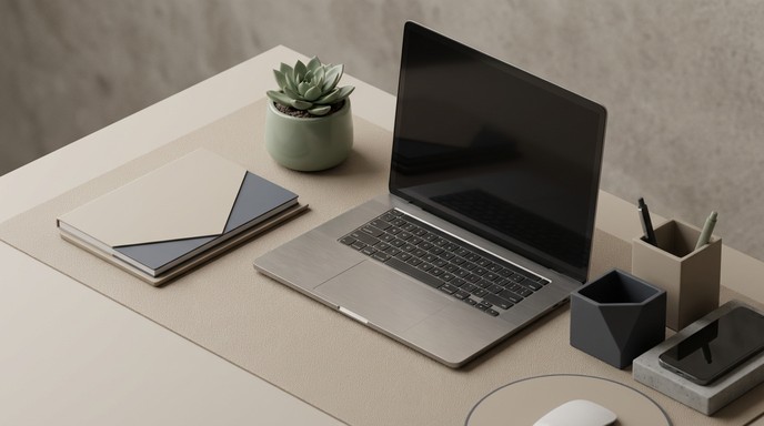 Free Minimalist Desk Setup Image - Workspace, Minimalist, Office ...