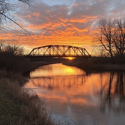Free Sunset over bridge Image - Sunset, River, Bridge | Download at ...