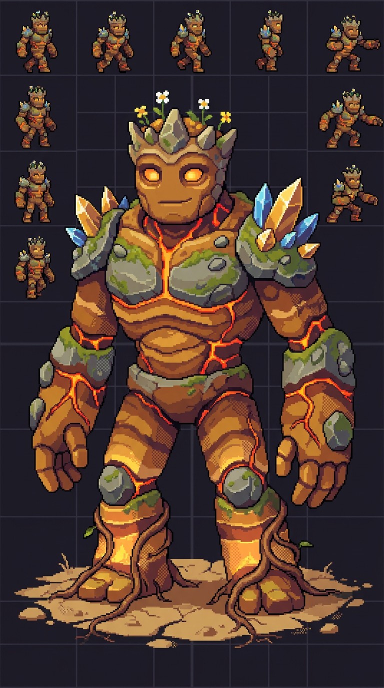 Free Earth Guardian Sprite Image - Pixel, Guardian, Elemental ...