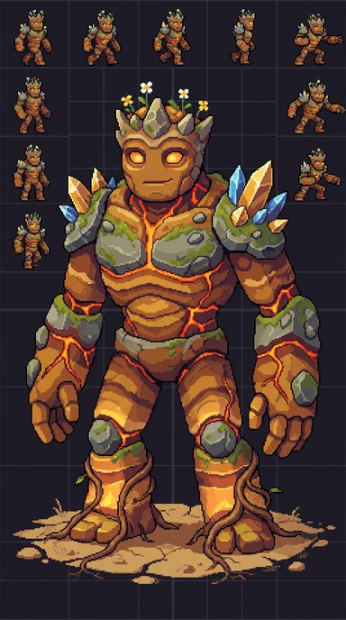 Free Earth Guardian Sprite Image - Pixel, Guardian, Elemental ...