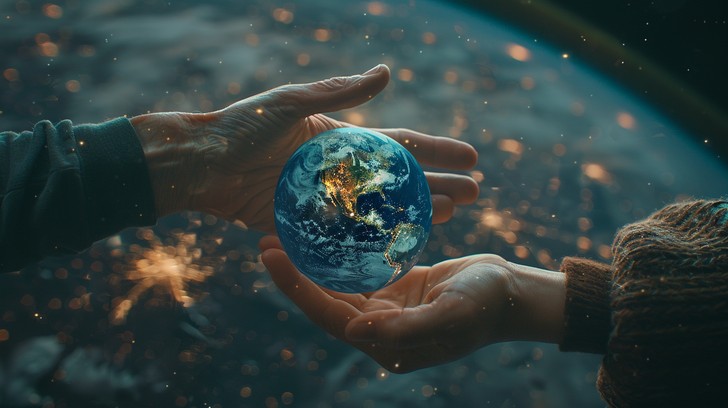 Connection With Earth Free Cradling the World Image - Hands, Globe, Unity | Download at StockCake