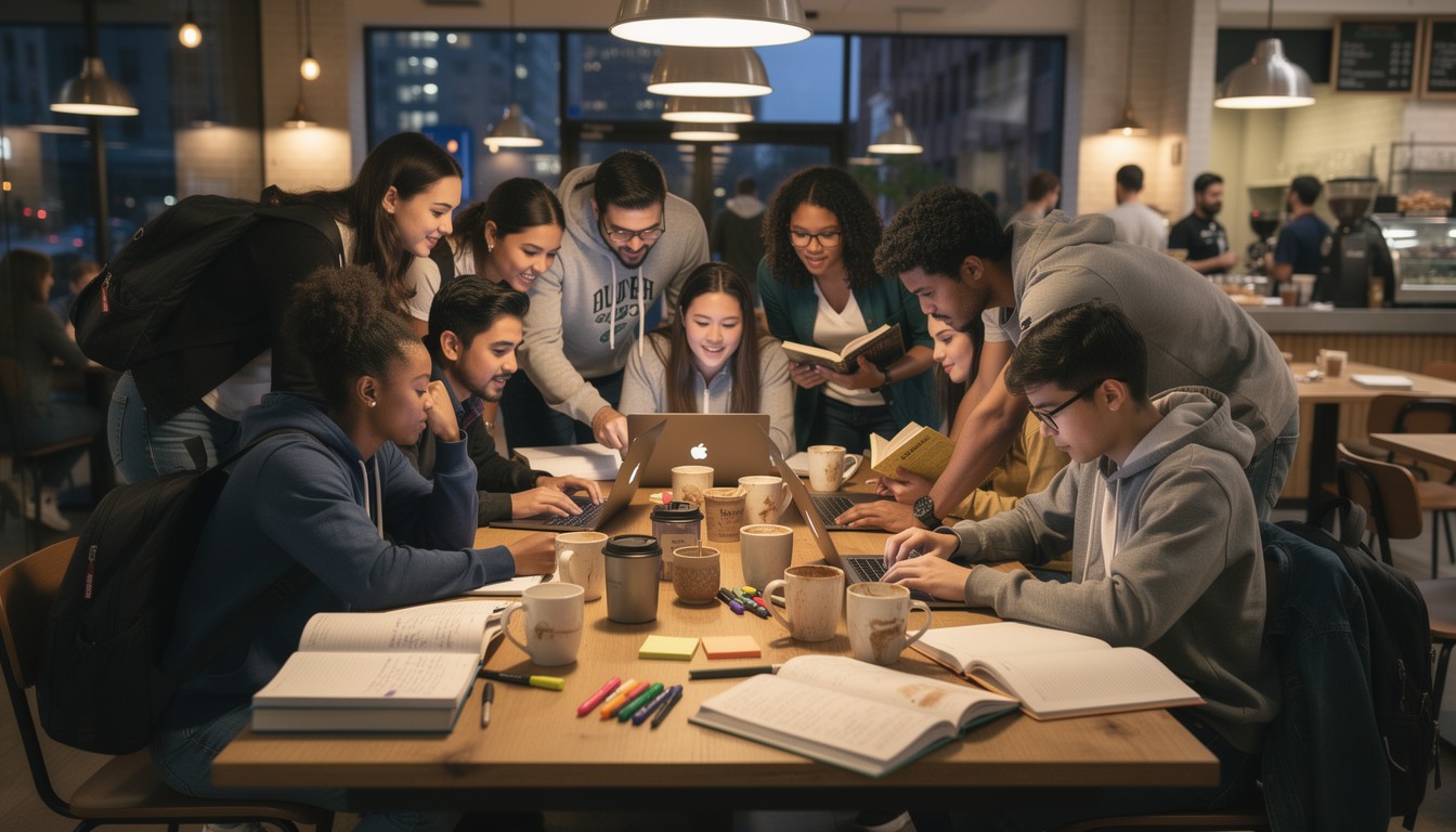 Study Crew Free Group Study Night Image - Students, Studying, Collaboration ...