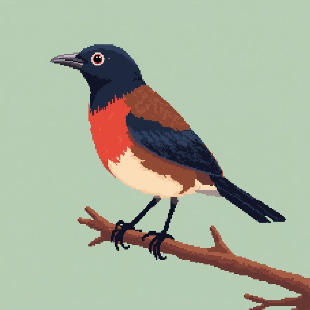 Download Vibrant Pixel Songbird Image - Songbird, Pixel, Art | StockCake