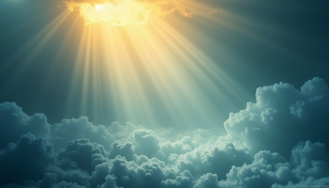 Free Golden Sky Beams Image - Sunbeams, Heavenly, Azure | Download at ...