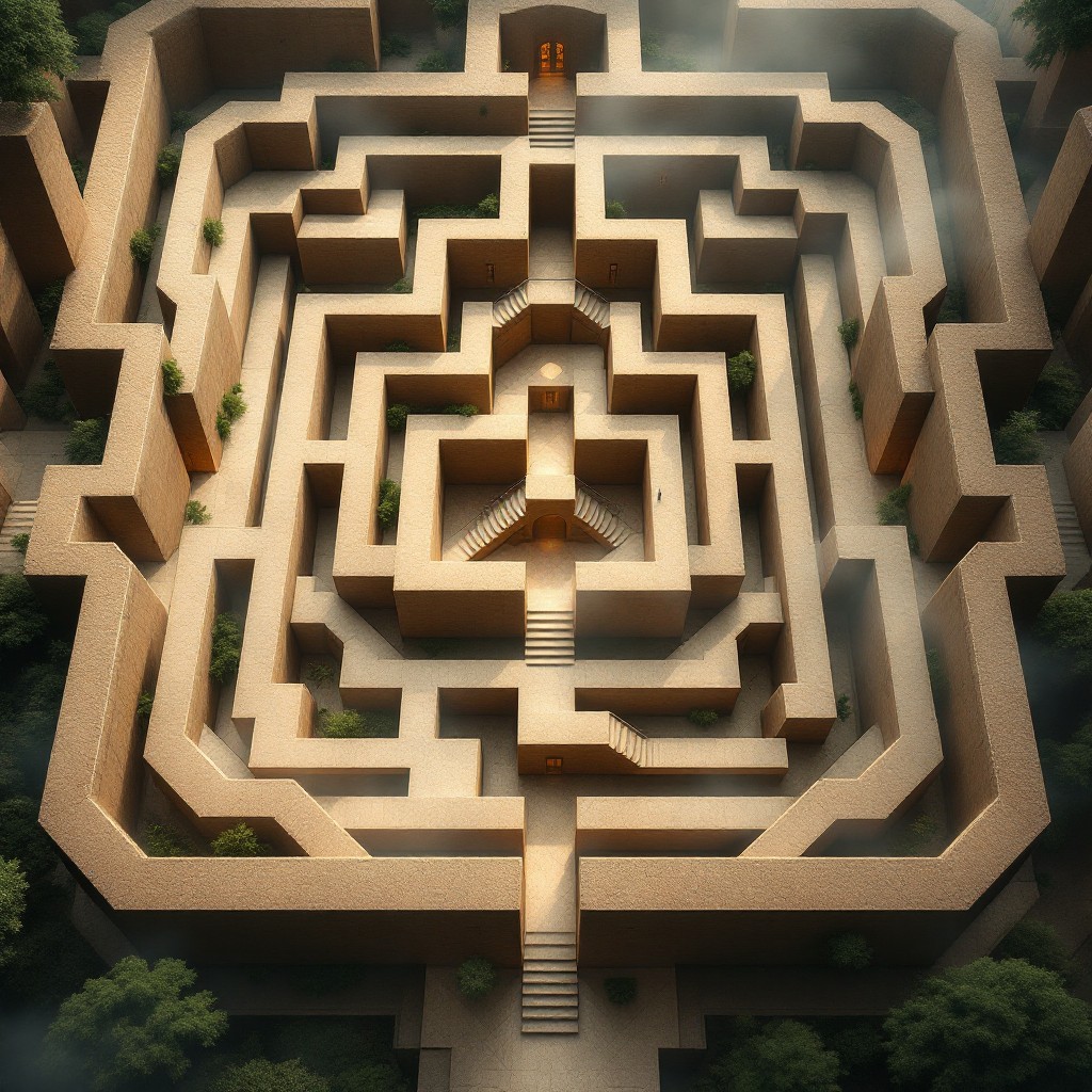 Free Geometric Maze Mystery Image - Maze, Labyrinth, Geometric ...