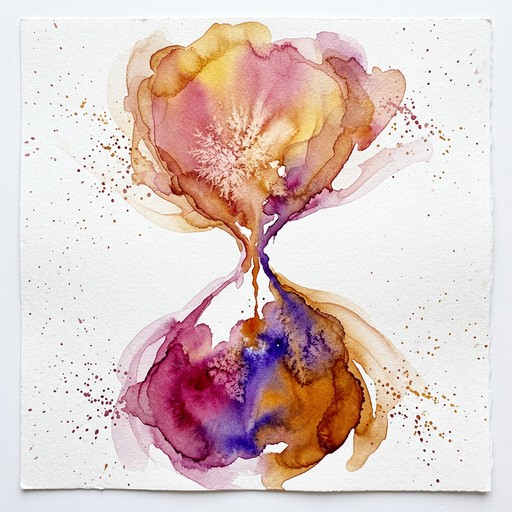 Free Watercolor Hourglass Art Image - Watercolor, Abstract, Hourglass ...
