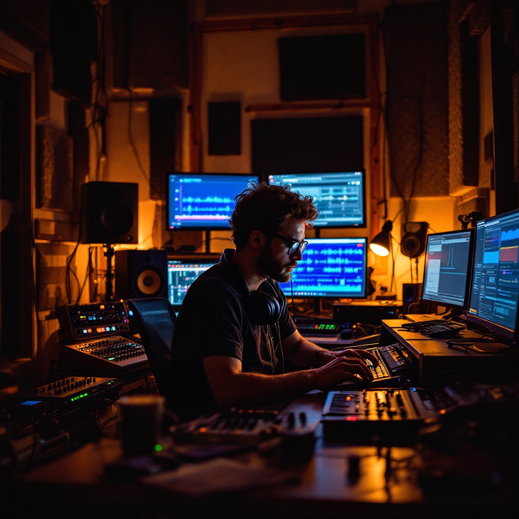 Free Sound Designer Working Image - Studio, Synthesizer, Music ...