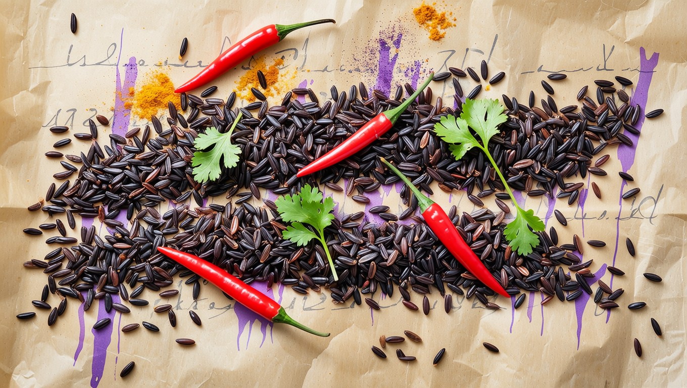 Free Black Rice Pattern Image - Rice, Black, Purple | Download at StockCake