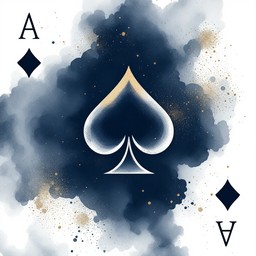 Download Misty Spade Art Image - Watercolor, Spade, Navy | StockCake