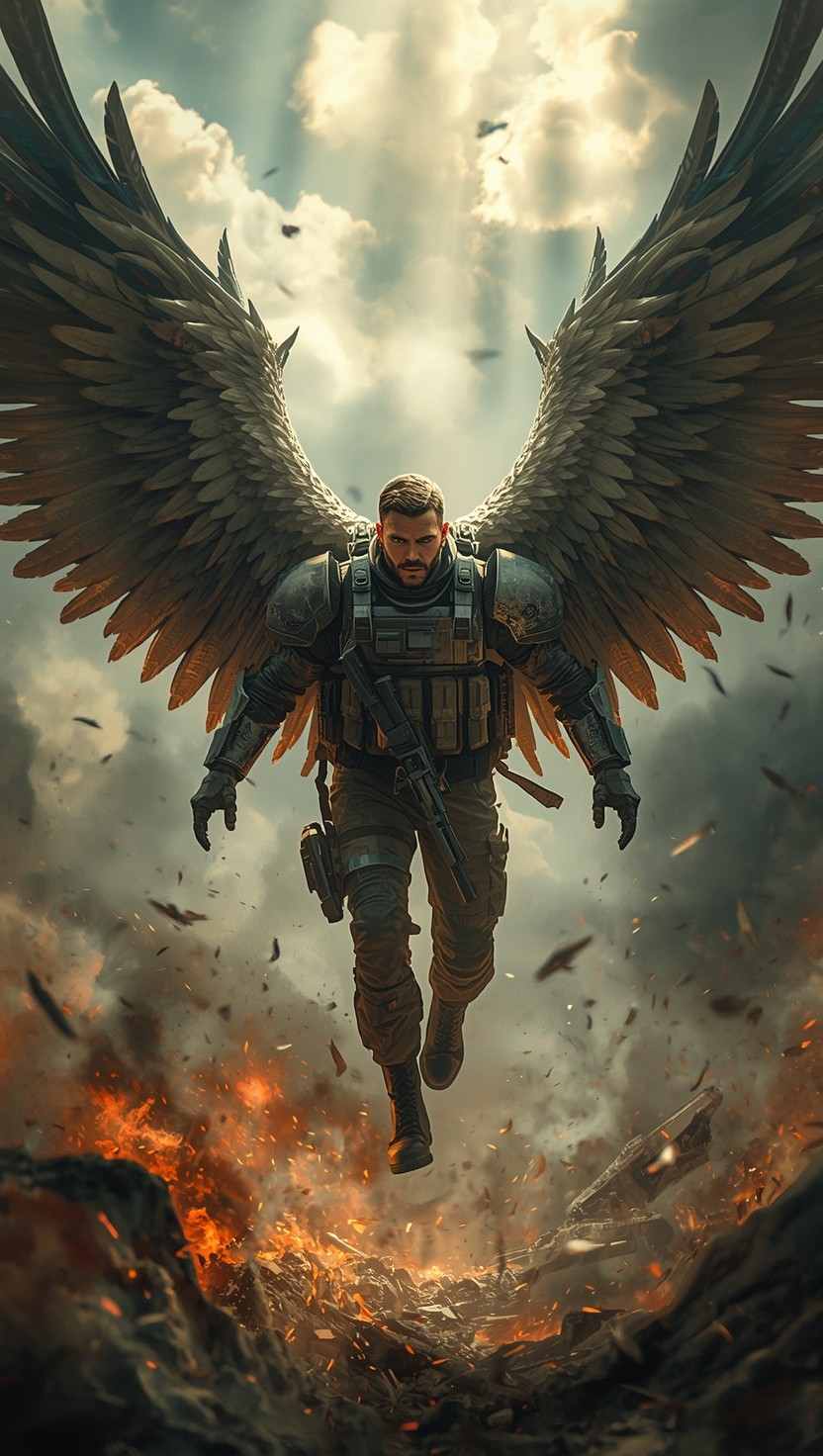 Free Warrior Angel Rising Image - Warrior, Soldier, Wings | Download at ...