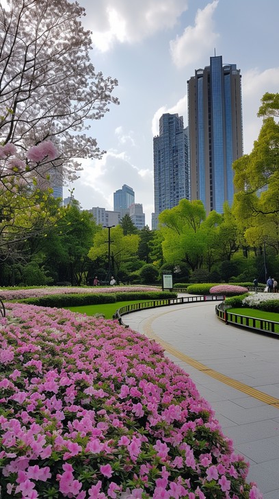 City In Spring Free Urban Spring Blossoms Image - Urban, Spring, Blossoms | Download ...