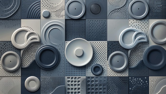 Free Geometric Button Pattern Image - Geometric, Pattern, Abstract ...