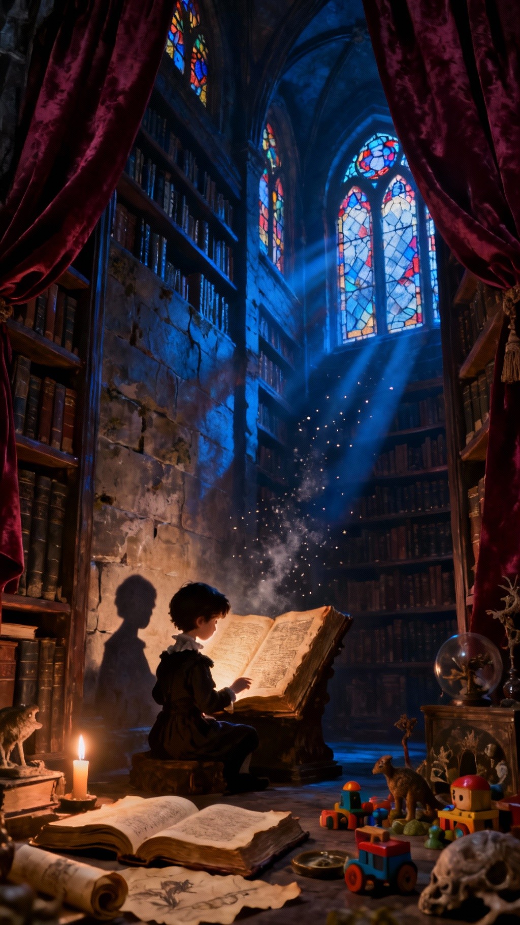 Free Candlelit Library Wonder Photo - Library, Child, Victorian ...