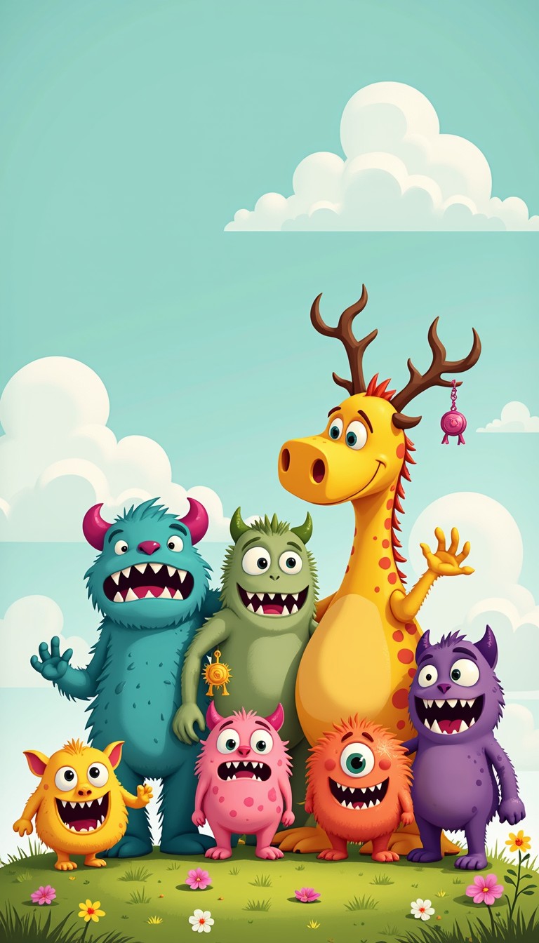 Free Colorful Monster Friends Image - Monsters, Cartoon, Colorful ...