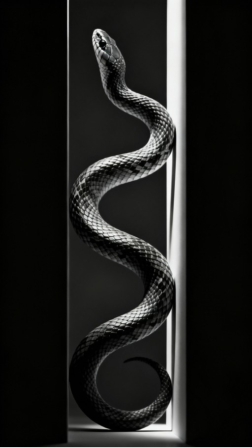 Free Serpentine Black-and-White Image - Snake, Black, White | Download ...