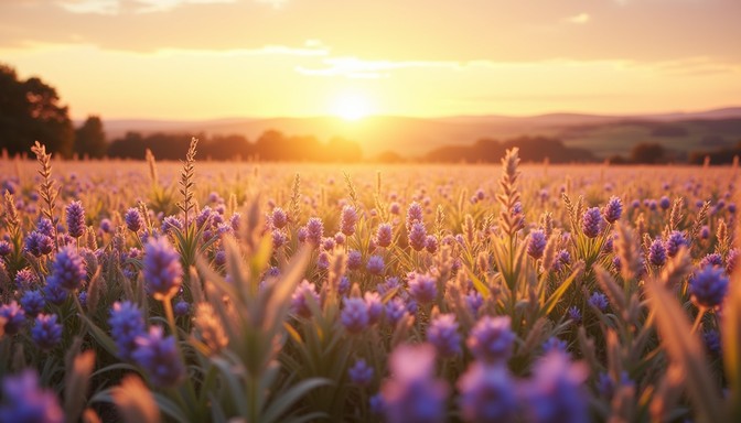 Free Sunset Flower Field Image - Sunset, Flowers, Field | Download at ...