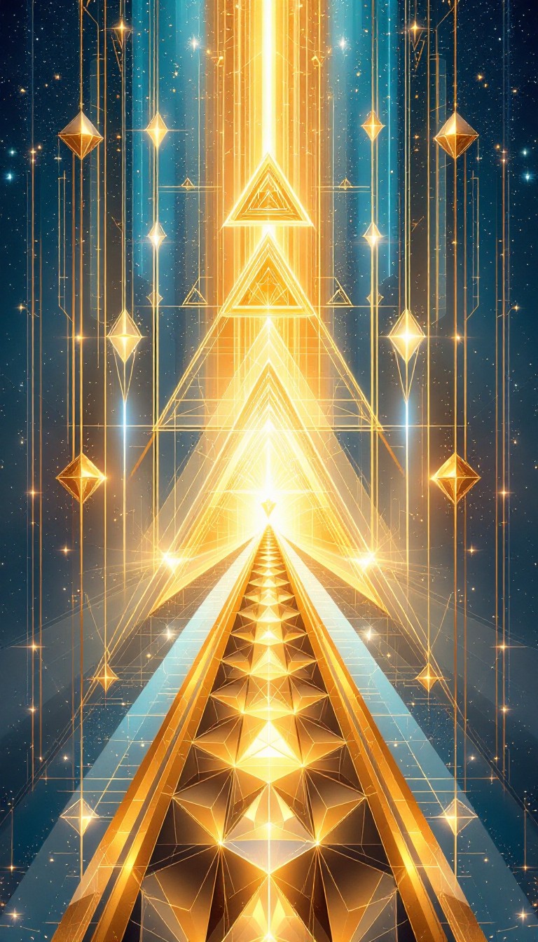 Free Ascending Golden Pathway Image - Triangles, Golden, Sacred ...