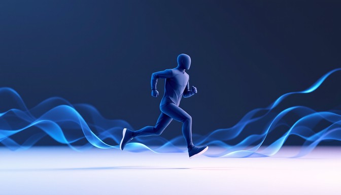 Free Dynamic Blue Runner Image - Runner, Geometric, Abstract | Download ...