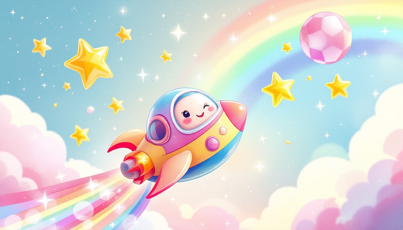 Rainbow Rockedt Free Magical Rainbow Rocket Image - Rocket, Rainbow, Stars | Download ...
