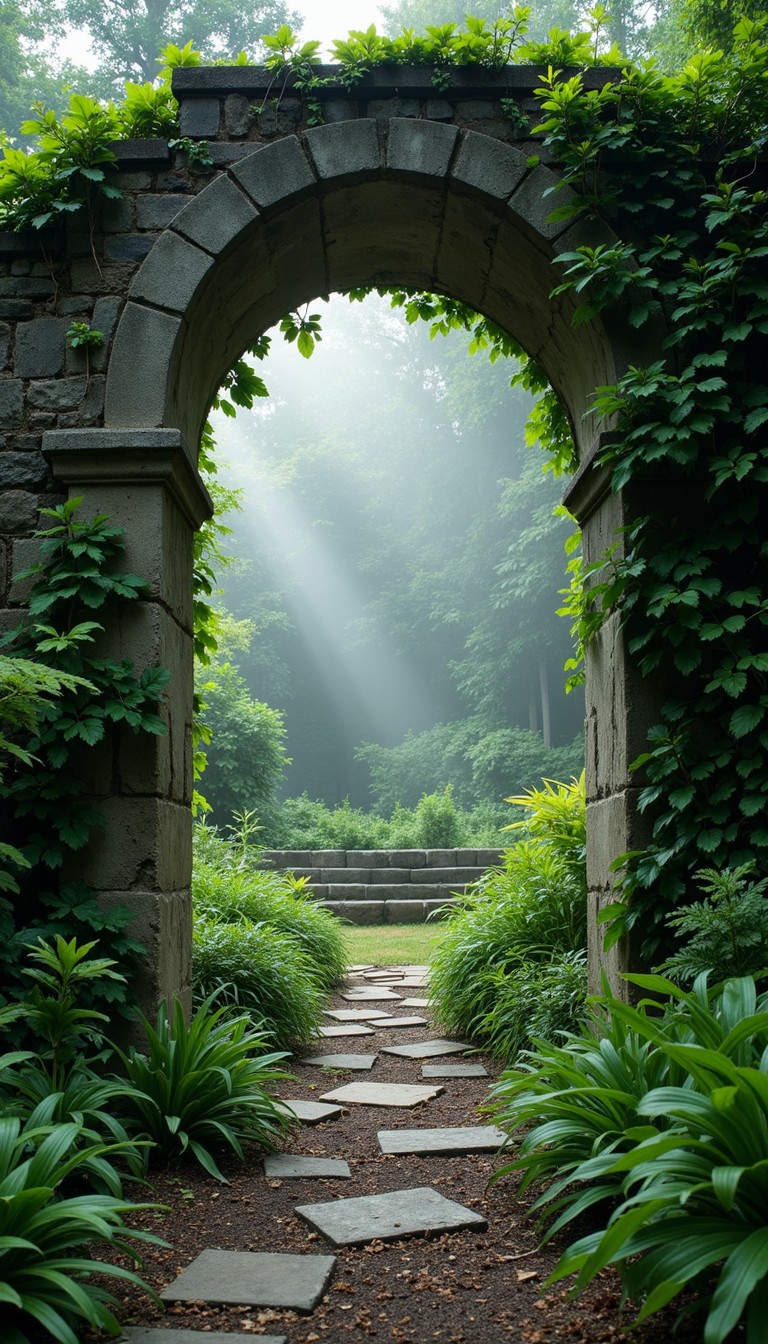 Free Enchanted Misty Arch Image - Arch, Garden, Stone | Download at ...