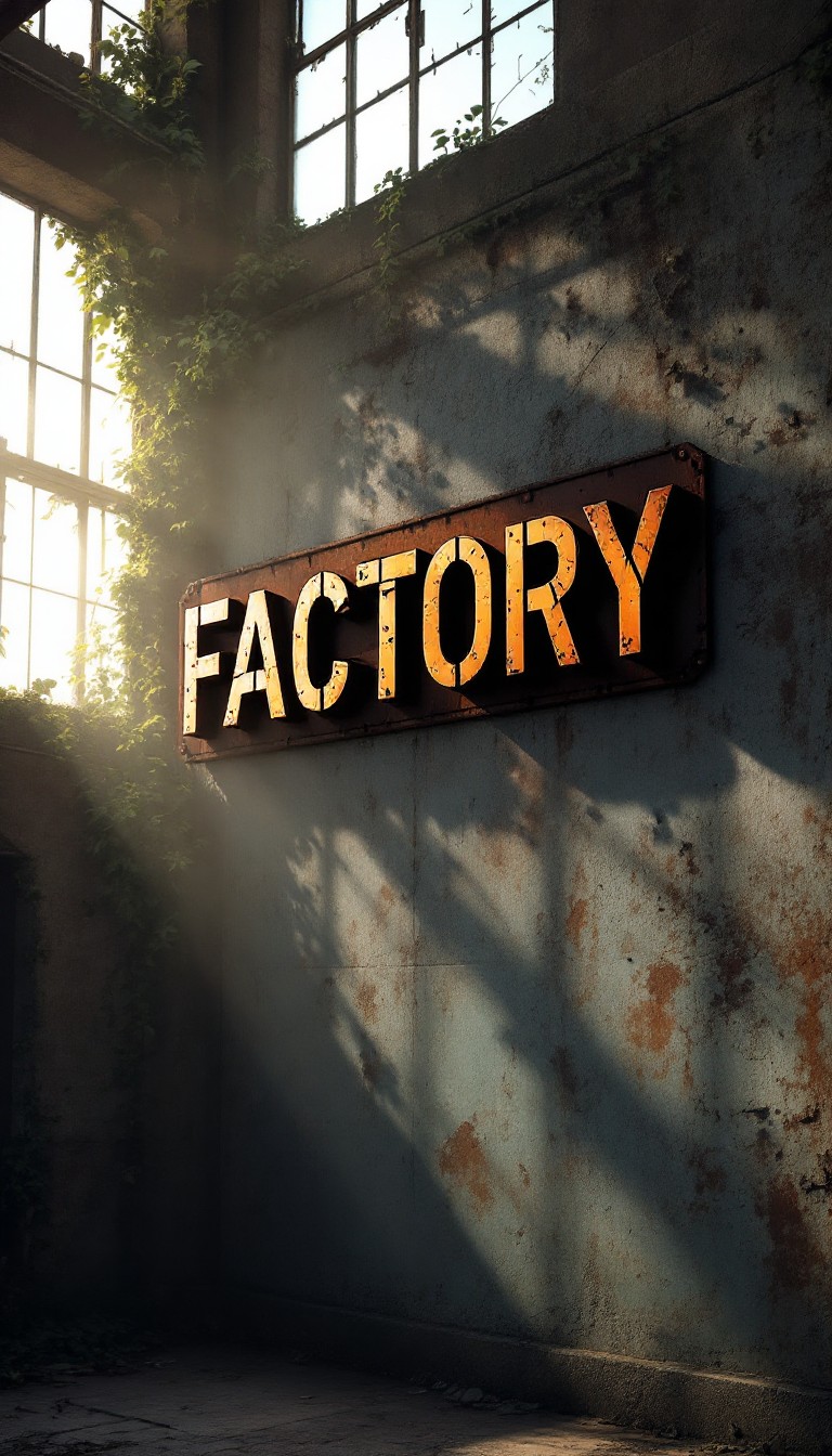 Free Forgotten Factory Sign Image - Factory, Abandoned, Industrial ...