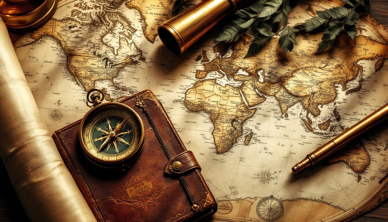 Free Vintage Exploration Tools Image - Vintage, Compass, Maps ...