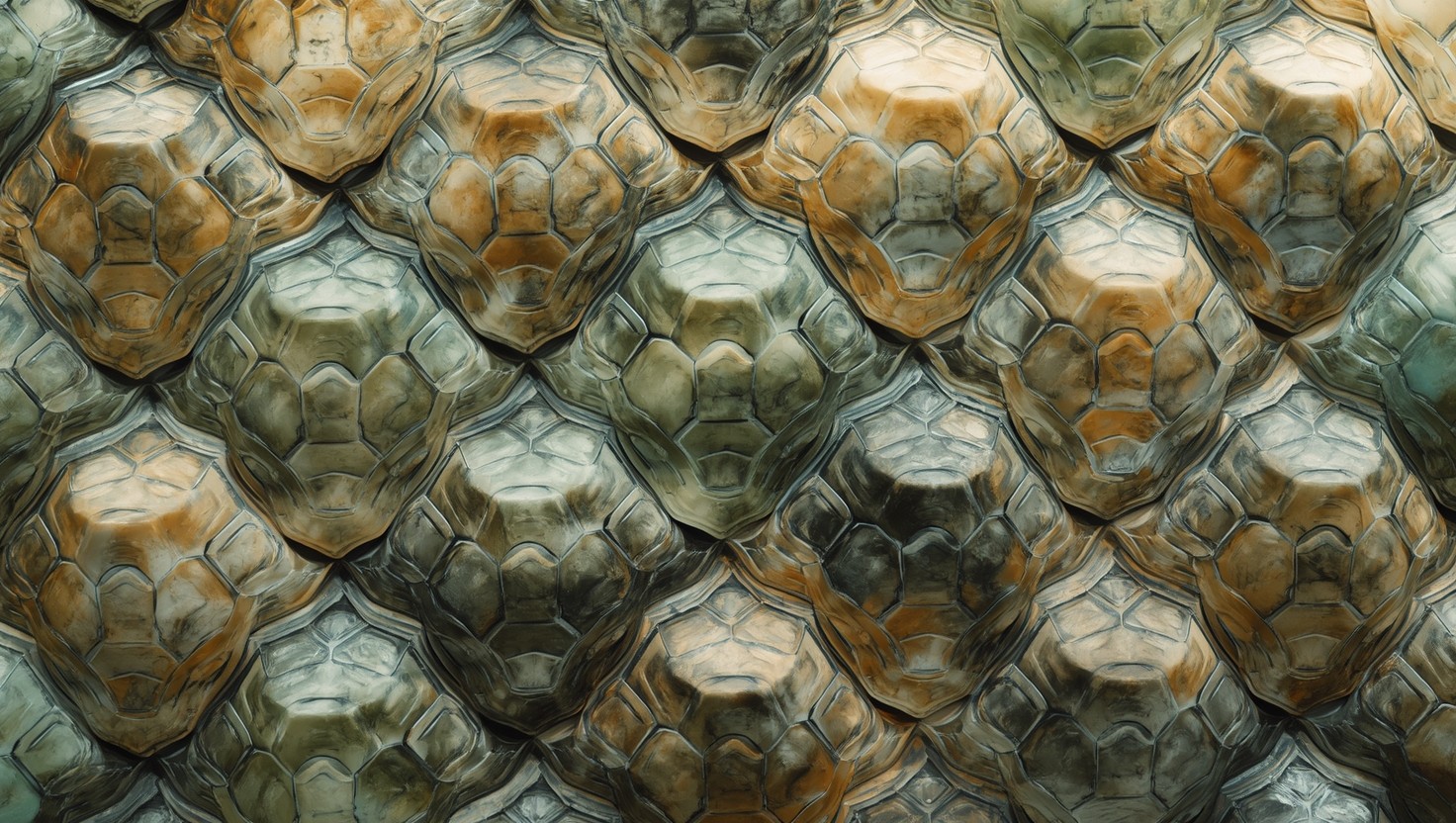 Free Hexagonal Scale Harmony Image - Tessellation, Hexagonal, Turtle ...