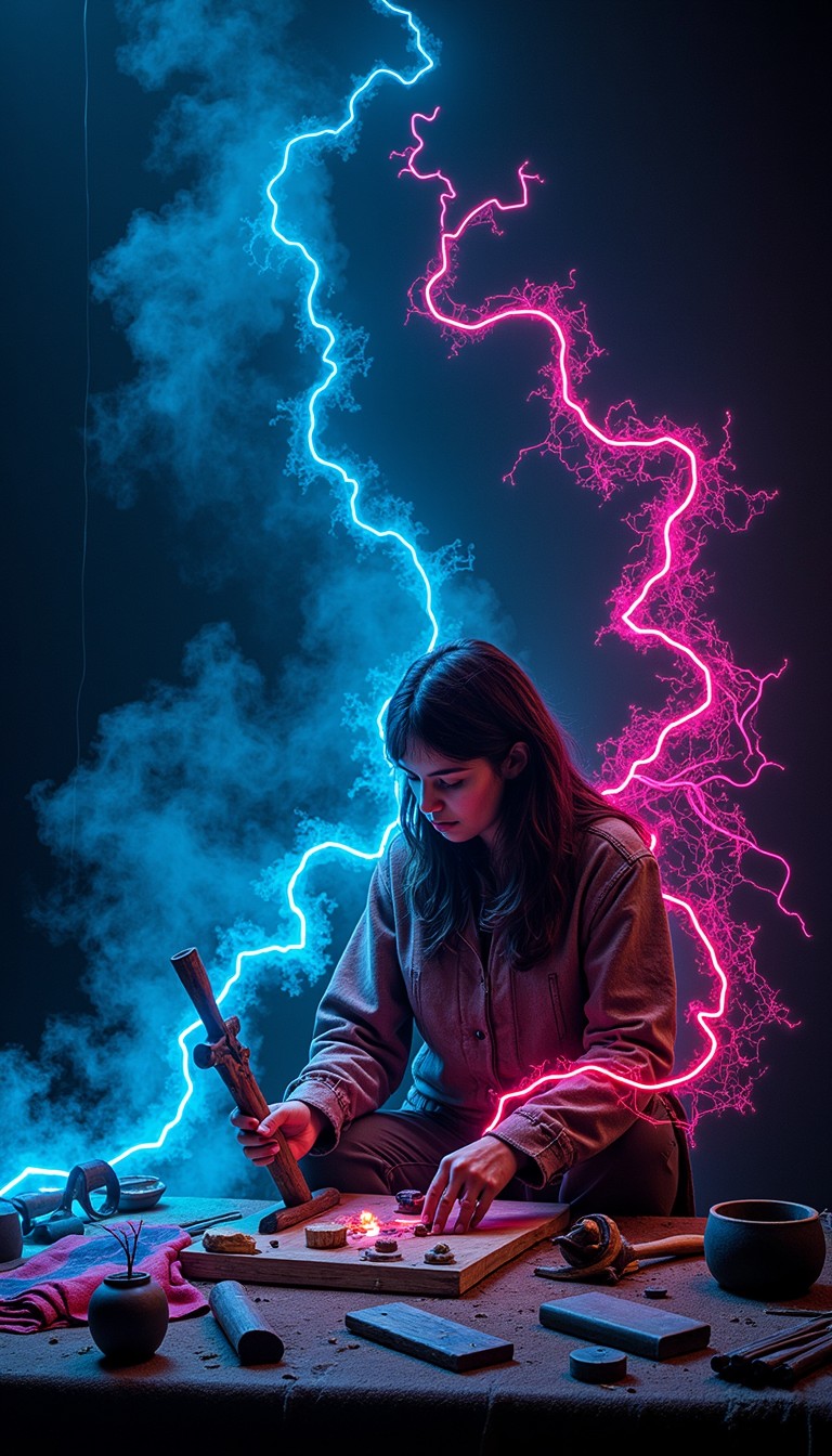 Free Electric Artisan Magic Image - Cyberpunk, Neon, Craftsman ...