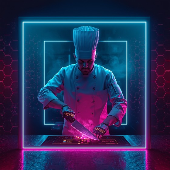 Free Cyberpunk Chef Cooking Image - Chef, Cyberpunk, Neon | Download at ...
