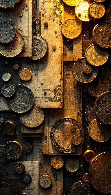 Rustic Money Image Free Golden Currency Artifacts Image - Coins, Money, Vintage | Download ...