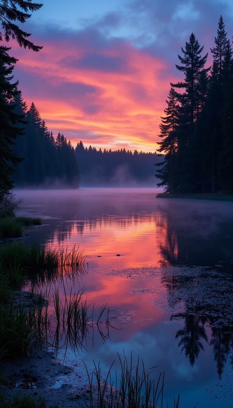 Free Misty Lake Sunrise Image - Sunrise, Lake, Reflection | Download at ...