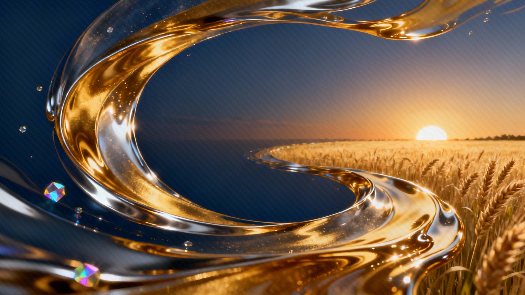 Free Liquid Gold Transformation Image - Golden, Spiral, Wheat ...