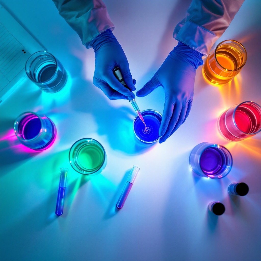Free Colorful Chemical Experiment Image - Chemistry, Laboratory ...