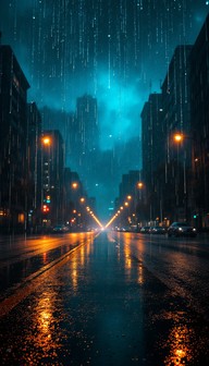 Free Rainy City Night Image - Rain, Night, Urban | Download at StockCake
