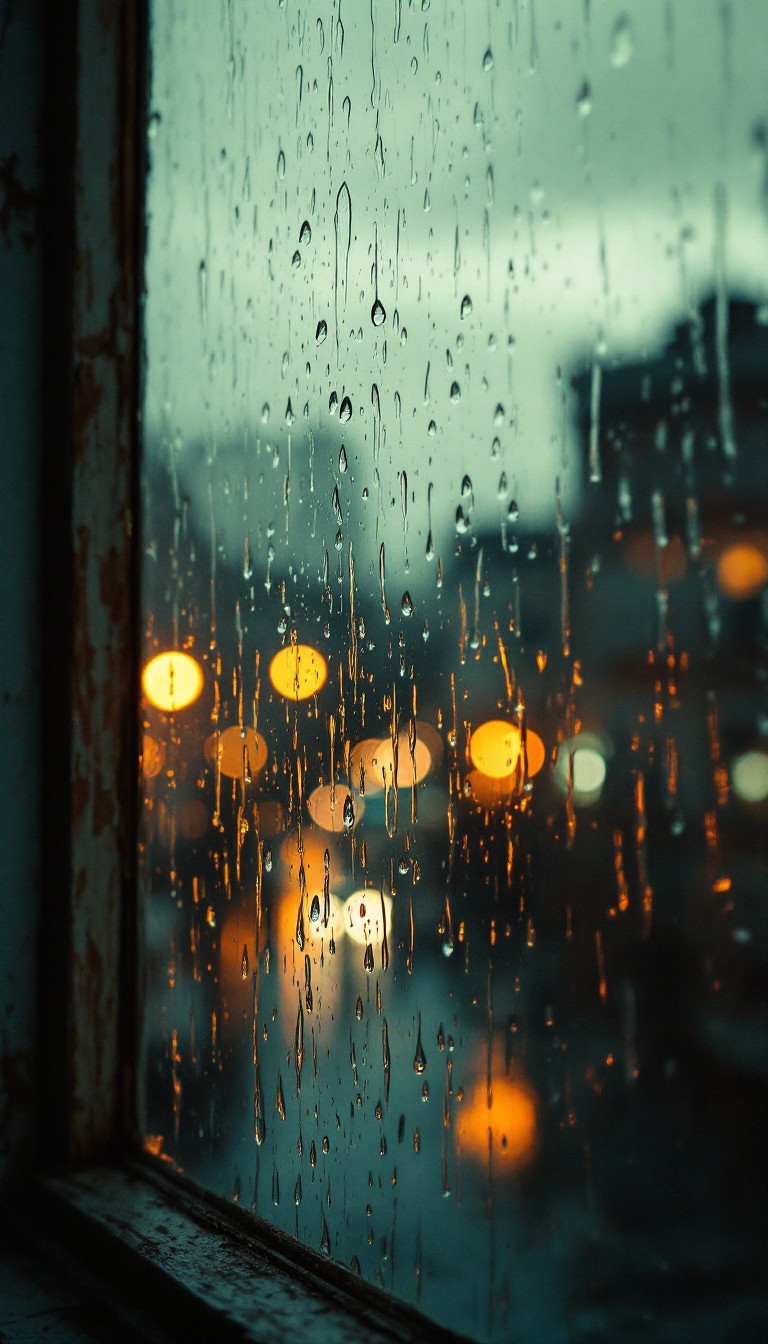 Window With Rain Free Rainy Window Lights Image - Rain, Window, Cityscape | Download at ...