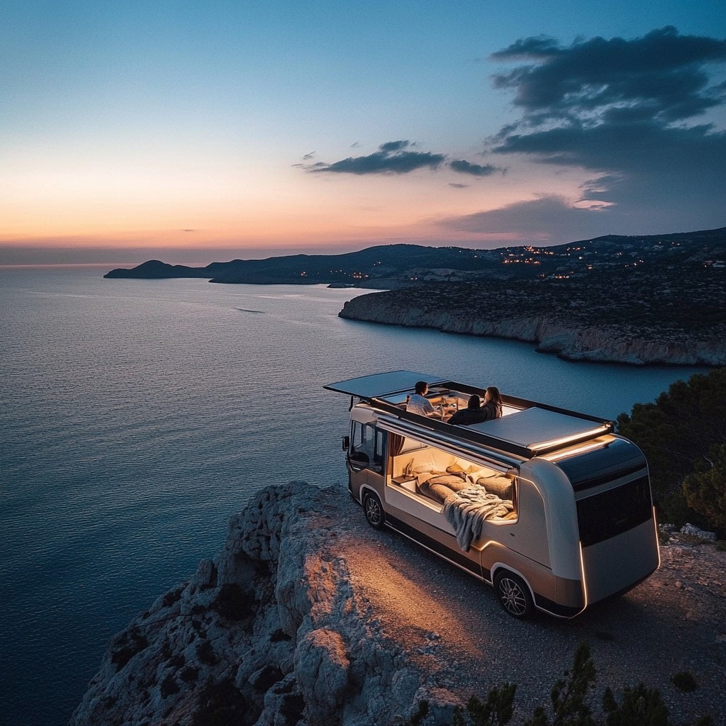 Fish13 Free Seaside Camping Luxury Image - Camper, Sunset, Sea | Download at ...