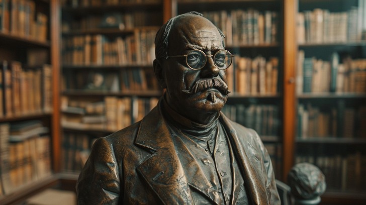 Library Large Statue Free Pensive Scholar Statue Image - Statue, Books, Library | Download ...