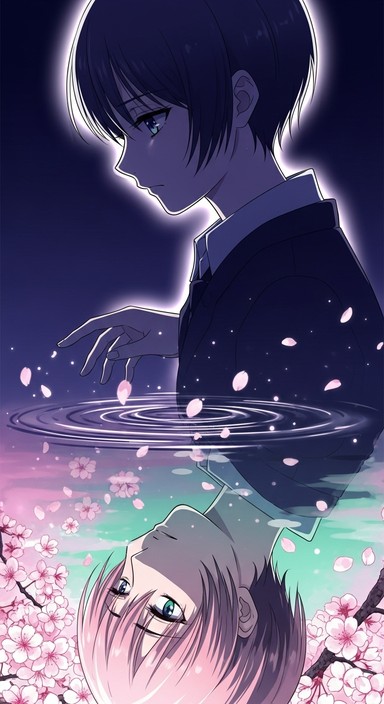 Free Two-World Reflection Image - Anime, Reflection, Duality | Download ...