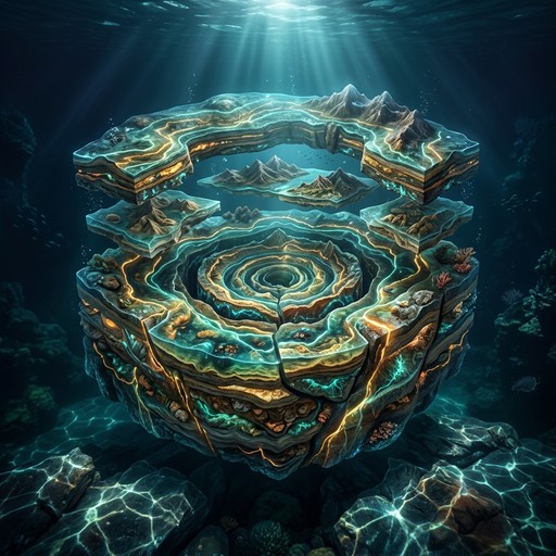 Grian Floating Rocks Free Floating Geological Layers Image - Underwater, Geological, Surreal ...