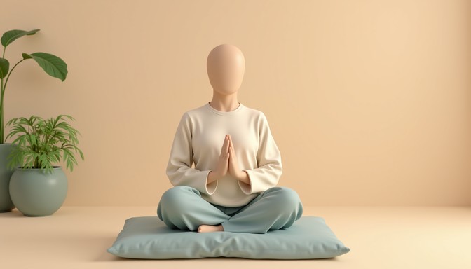 Simplifed Figure Free Peaceful Knitting Meditation Image - Knitting, Meditation ...