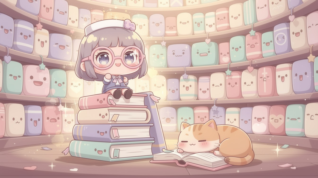 Free Kawaii Library Dreams Image - Kawaii, Chibi, Librarian | Download ...