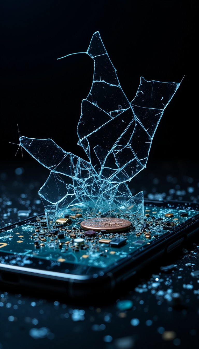 Free Illuminated Phone Destruction Image - Shattered, Smartphone ...