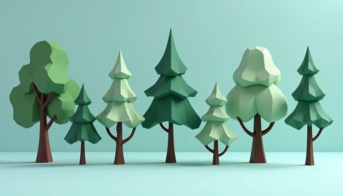 Free Geometric Forest Essence Image - Juniper, Tree, 3d | Download at ...