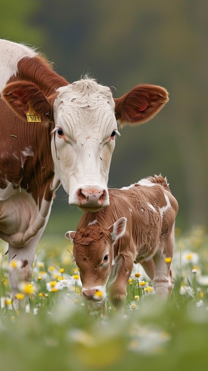Free Cows in Meadow Image - Cows, Meadow, Wildflowers | Download at ...