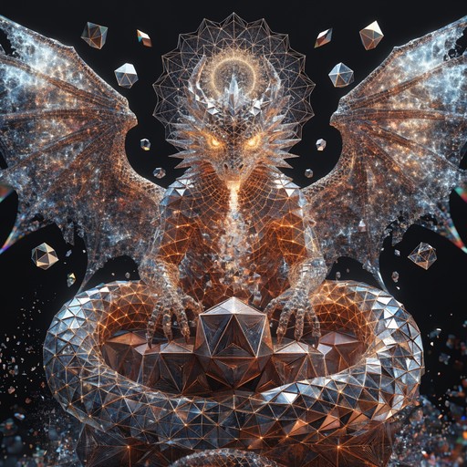 Free Geometric Dragon Majesty Image - Dragon, Geometric, Crystalline ...