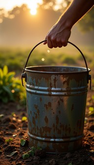 Rustic Garbage Pail Free Rusty Farm Pail Image - Bucket, Rustic, Farm | Download at StockCake