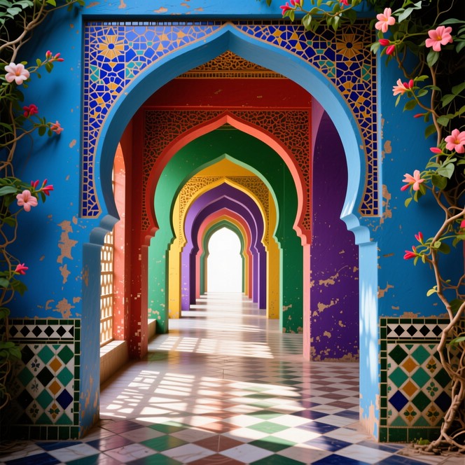 Free Colorful Archway Tunnel Photo - Archways, Colorful, Tunnel ...